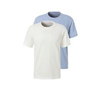 JOHN DEVIN T-Shirt bleu-gris / blanc cassé, Taille L