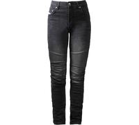 John Doe Betty Biker XTM Jeans de moto de femmes, noir, Taille 28