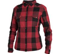 John Doe Motoshirt XTM Chemise de moto de dames, noir/rouge, Taille 2XL