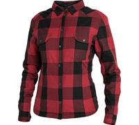 John Doe Motoshirt XTM Chemise de moto de dames, noir/rouge, Taille XL