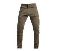 John Doe Pantalon Moto Cargo Homme Defender Mono Olive 32/32 - Homologué AAA - Stretch Respirant avec Protections Genoux et Hanches - Pantalon Moto renforcé pour Usage Quotidien
