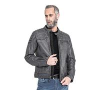 John Doe Storm Blouson en cuir de moto, grau, M