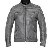 John Doe Storm, veste en cuir perforé M Gris Foncé Gris Foncé