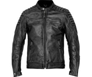 John Doe Storm, veste en cuir perforé XXL Noir Noir