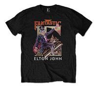 John Elton - T-Shirt # L Unisex Black # Captain Fantastic [Import]