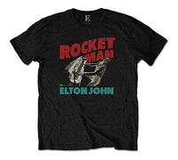 John Elton - T-Shirt # L Unisex Black # Rocketman Piano [Import]