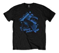 John Elton - T-Shirt # M Unisex Black # Rocketman Jump [Import]