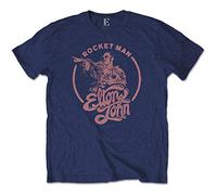 John Elton - T-Shirt # M Unisex Blue # Rocketman Circle Point