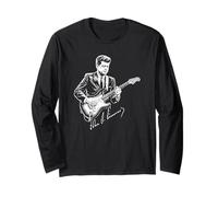 John F. Kennedy Jouant de la Guitare électrique Signature Funny JFK Manche Longue