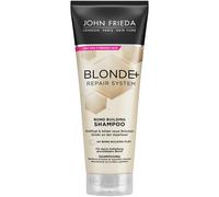 John Frieda Blonde+ Repair System Shampooing - Bond Building - Contenu : 250 ml - Pour cheveux abîmés par éclaircissement - Avec Bond Building Plex