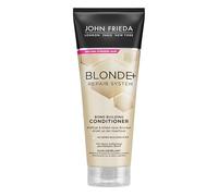 John Frieda BLONDE+ Repair System Après-shampoing - Avec Bond Building Plex - Contenu : 250 ml - Pour les blonds endommagés par l'éclaircissement - Renforce et forme de nouveaux ponts directement sur