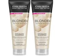 John Frieda Blonde+ Repair System Shampooing - Bond Building - Contenu : 250 ml - Pour cheveux abîmés par éclaircissement - Avec Bond Building Plex (Lot de 2)