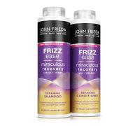 John Frieda Duo Lot Frizz Ease Miraculous Recovery - Shampooing et après-shampoing réparateur pour cheveux secs et abîmés - Hydratant, réparateur, anti-frisottis, anti-dommages