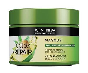 John Frieda Masque Réparateur pour Cheveux Secs/Tendus/Abîmés à l'Huile d'Avocat/Thé Vert, 250 ml
