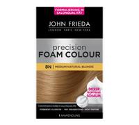 John Frieda Precision Foam Colour - Couleur : 8N Medium Natural Blonde - Blond moyen - Coloration permanente sous forme de mousse - Couverture parfaite et uniforme - Pour 1 application