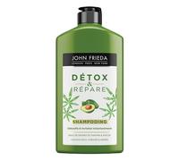 John Frieda Repair & Detox - Shampoing pour cheveux abîmés avec huile d'avocat et thé vert 250 ml