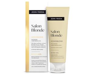 John Frieda Salon Blonde - Blond miel - Finition des couleurs - Maintient le ton blond chaud doré jusqu'à la prochaine visite du coiffeur - Contenu : 120 ml - Formule sans ammoniaque ni peroxyde