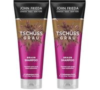 John Frieda Shampooing gris Tschüss - Contenu : 250 ml - Pour cheveux bruns - Dissimule progressivement les premiers cheveux gris - Pour une brune naturellement teintée (Lot de 2)