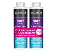 John Frieda Traumlocken Ensemble shampoing/après-shampoing rechargeable pour cheveux bouclés et ondulés 500 ml