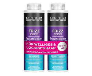 John Frieda Traumlocken Ensemble shampoing/après-shampoing rechargeable pour cheveux bouclés et ondulés 500 ml