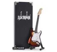 John Frusciante Miniature Guitar Replica - Cadeaux de musique - Échelle 1/4 ornementale faite à la main - Boîte d’affichage