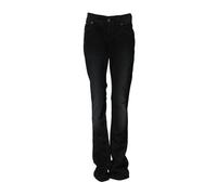 John Galliano, Femme, Jeans, Noir, Taille: W25 Jean Denim Noir Fuselé avec Fermeture Éclair