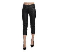 John Galliano, Femme, Jeans, Noir, Taille: W28 Jean Cropped Jambe Slim Taille Mi-Haute