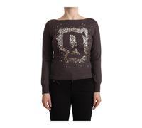 John Galliano, Femme, Pulls, Brun, Taille: 34 FR Pull Marron en Laine à Manches Longues à Paillettes