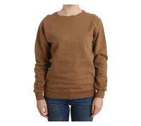 John Galliano, Femme, Sweatshirts et sweats à capuche, Brun, Taille: 38 FR Pull en Coton Marron avec Col Rond