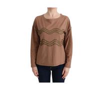 John Galliano, Femme, Tops, Brun, Taille: 36 FR Pull en Coton Marron Clouté