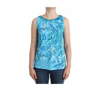 John Galliano, Femme, Tops, Multicolore, Taille: 38 FR Débardeur Imprimé Bleu