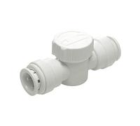 John Guest - 15 mm robinet d'arrêt d'urgence - Arrêt d'urgence (en plastique de plomberie Speedfit Lot de fixations)