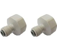 John Guest Adaptateur Femme 3/4 pouces (19,05 mm) Tuyaux 1/4 pouces (6,35 mm) Connecteur femelle BSB CI320816S, 2 pièces. Idéal pour les réfrigérateurs, le système de filtration d'eau.