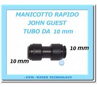 John Guest - Manchon égal acétal noir diamètre 10mm. - JOHMAPM0410E