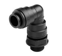 John Guest Raccord coudé pivotant, tube de 6 mm x 6,35 mm BSP mâle, noir