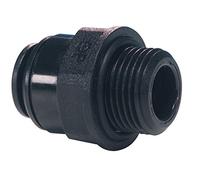John Guest Raccord droit mâle métrique Tube 10 mm Filetage 3/8" cylindrique Paquet de 1 pièce