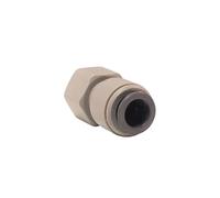 John Guest - Raccord John Guest femelle 12 x 17 (3/8"), pour tuyau 15 mm, acétal gris - JOHRACM451513FS