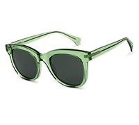 John Jacobs JJ S14672 Bord carré polarisé et protection UV 100 % pour homme et femme Taille L, Vert et transparent, 52