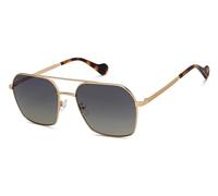 John Jacobs JJ S16883 Lunettes de soleil carrées élégantes et de haute qualité avec protection UV 100 % UV (UV400), pour homme et femme, extra larges, dorées, XL