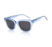 John Jacobs JJ S17345 Lunettes de soleil carrées à bord complet avec lignes en acétate polarisées et protection UV 100 % pour homme et femme Taille M, Bleu/transparent, L