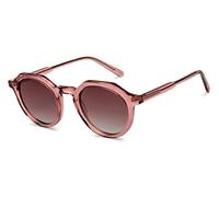 John Jacobs Lunettes de soleil carrées avec bord entier, polarisées et 100 % protégées contre les rayons UV pour hommes et femmes XL, JJ S14668, Marron transparent, 48
