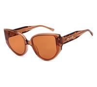 John Jacobs Lunettes de soleil élégantes et de qualité supérieure - Protection UV - Motif œil de chat - Côte - Protection 100 % UV (UV 400) - Femme - Extra large - JJ S16902, Marron clair, Extra Large