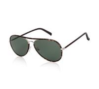 John Jacobs Lunettes de soleil rondes unisexes pour adulte Taille M, Marron Vert, L