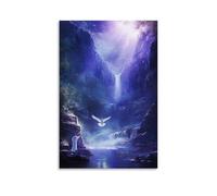 John le Baptiste Baptisant Jésus dans la rivière Jordan, As The Heavens Part And A Radiant Dove Descends upon The Scène. Poster contemporain à suspendre 40 x 60 cm