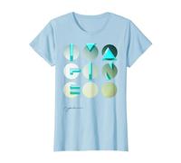 John Lennon - Eyes T-Shirt, Femme, Bleu Céleste, XXL