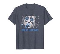 John Lennon - Gros Plan T-Shirt, Homme, Bleu Chiné, M