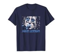 John Lennon - Gros Plan T-Shirt, Homme, Bleu Marine, 4XL