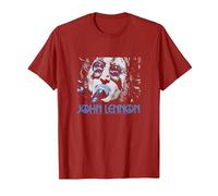 John Lennon - Gros Plan T-Shirt, Homme, Canneberge, XL