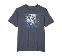 John Lennon - Gros Plan T-Shirt, Homme Grandes Tailles, Bleu Chiné, 5X Tall