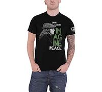 John Lennon Lennon Imagine Peace, T-Shirt Homme, Noir (Black Black), Large